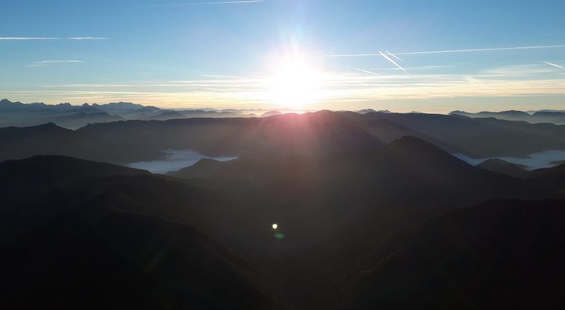 Sonnenaufgang über den Trois Becs